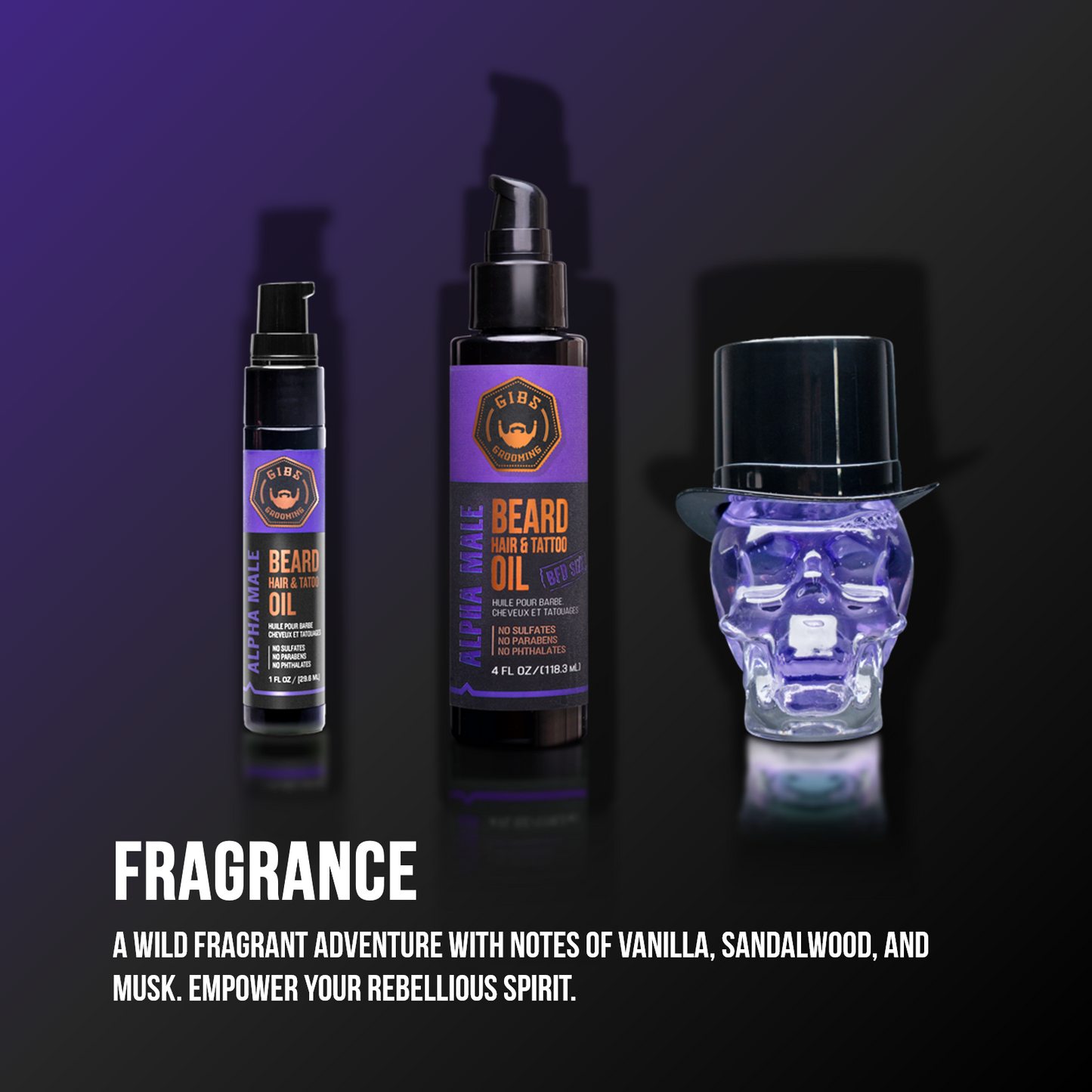 Beard, Hair & Tattoo Oil: Alpha Male 1oz