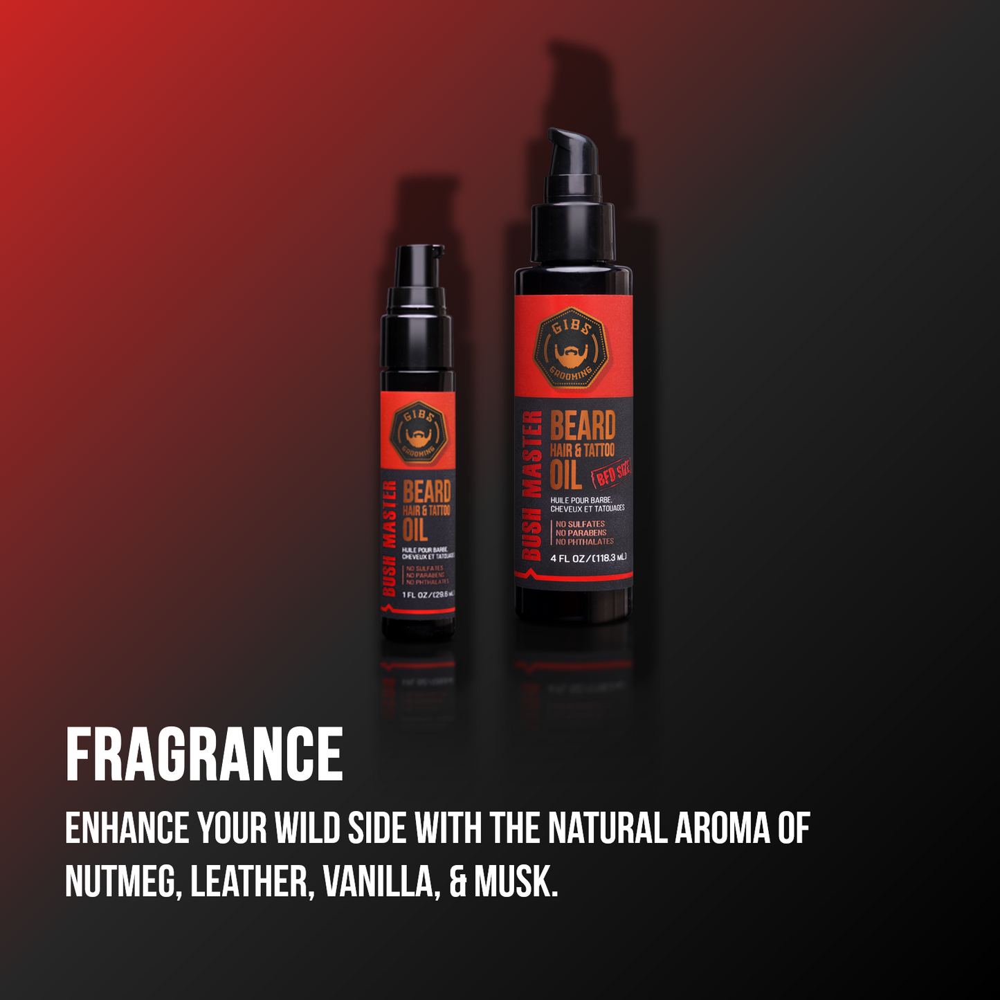 Beard, Hair & Tattoo Oil: Bush Master 4 oz