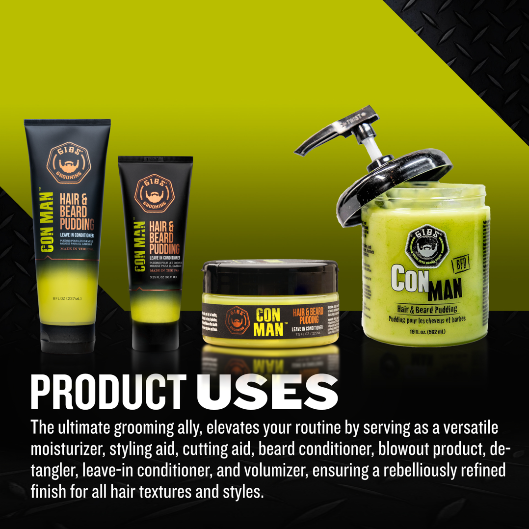 Con Man Hair & Beard Pudding 19 oz