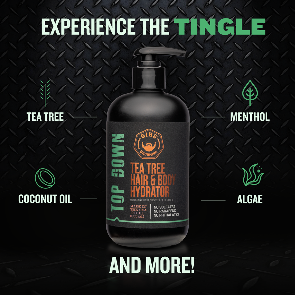 Top Down Tea Tree Hair & Body Hydrator 12 oz