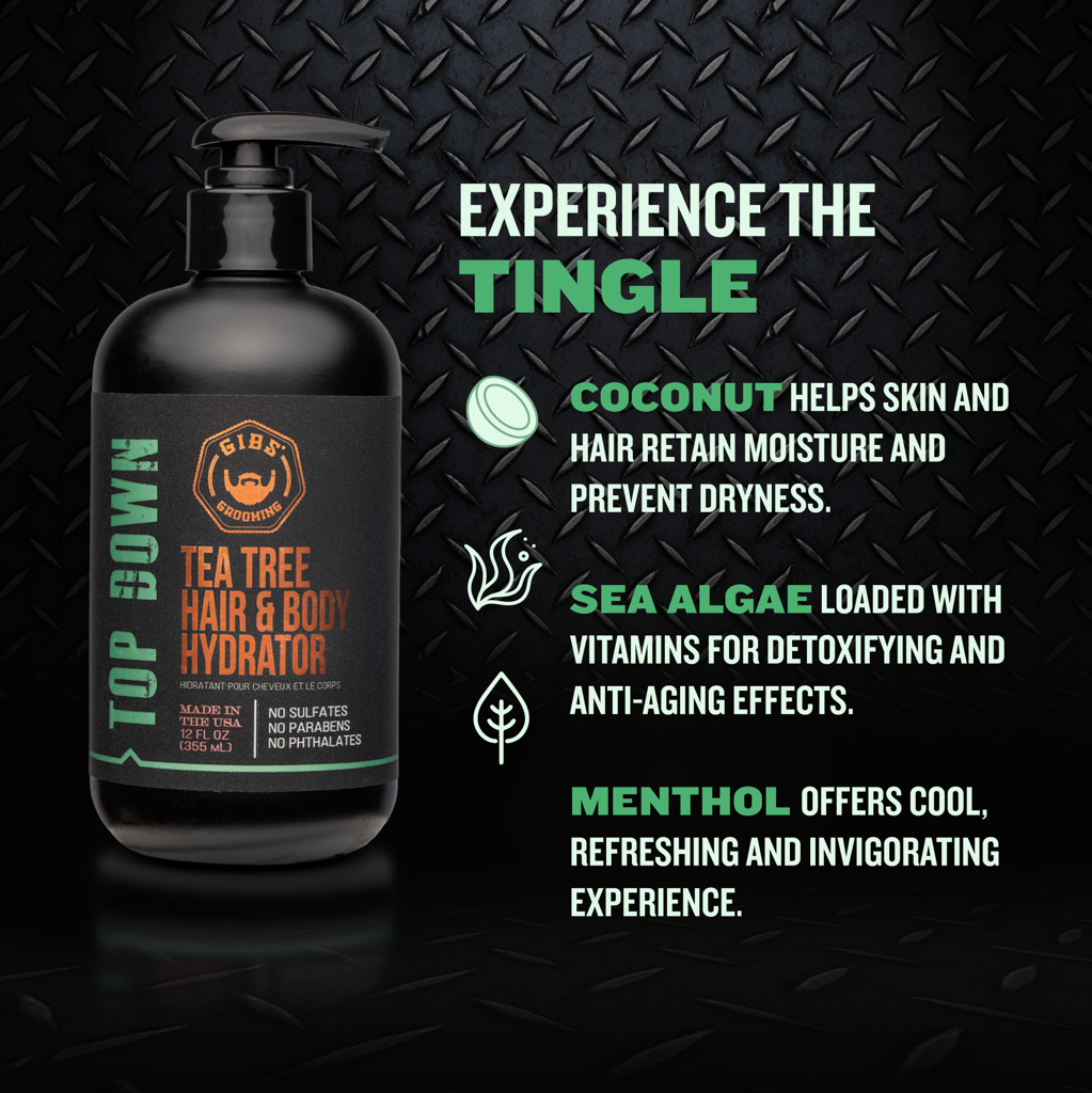 Top Down Tea Tree Hair & Body Hydrator 12 oz