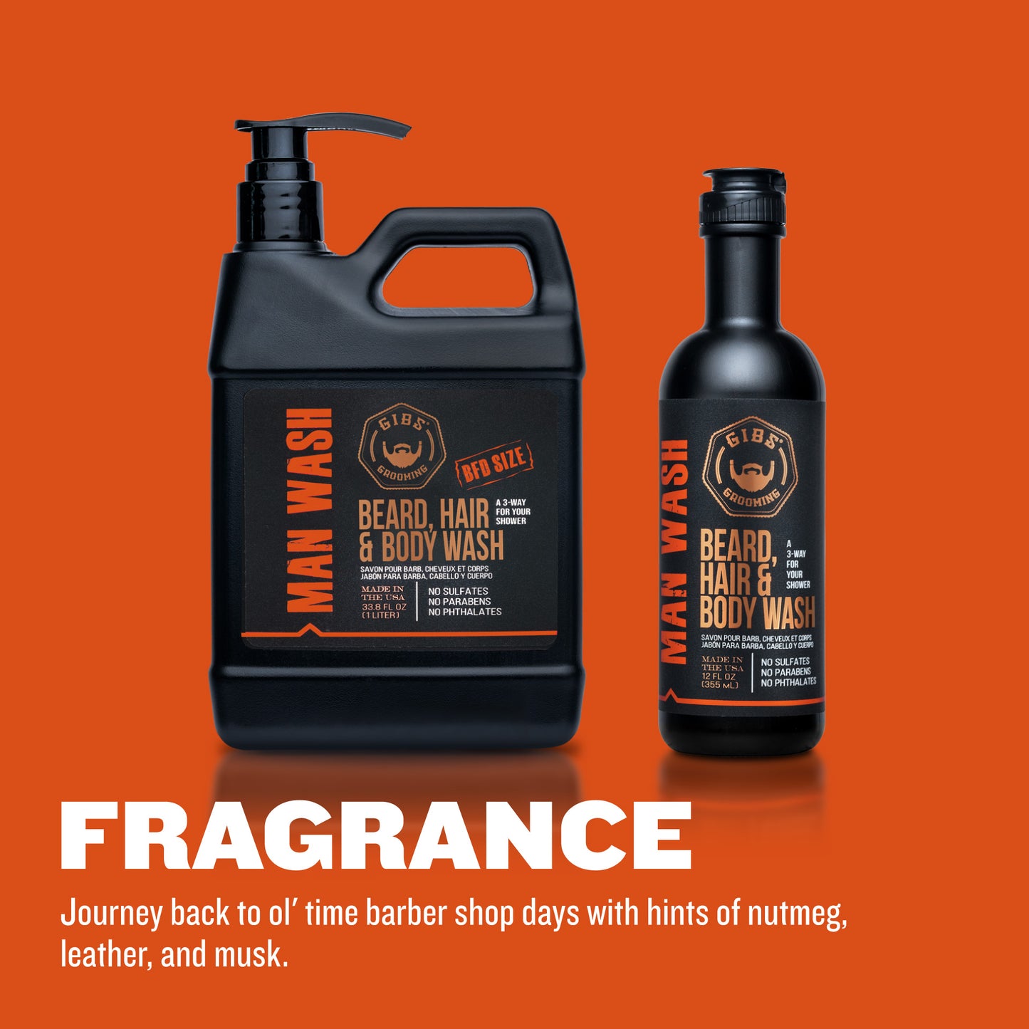 Original Man Wash: Beard, Hair & Body 12 oz