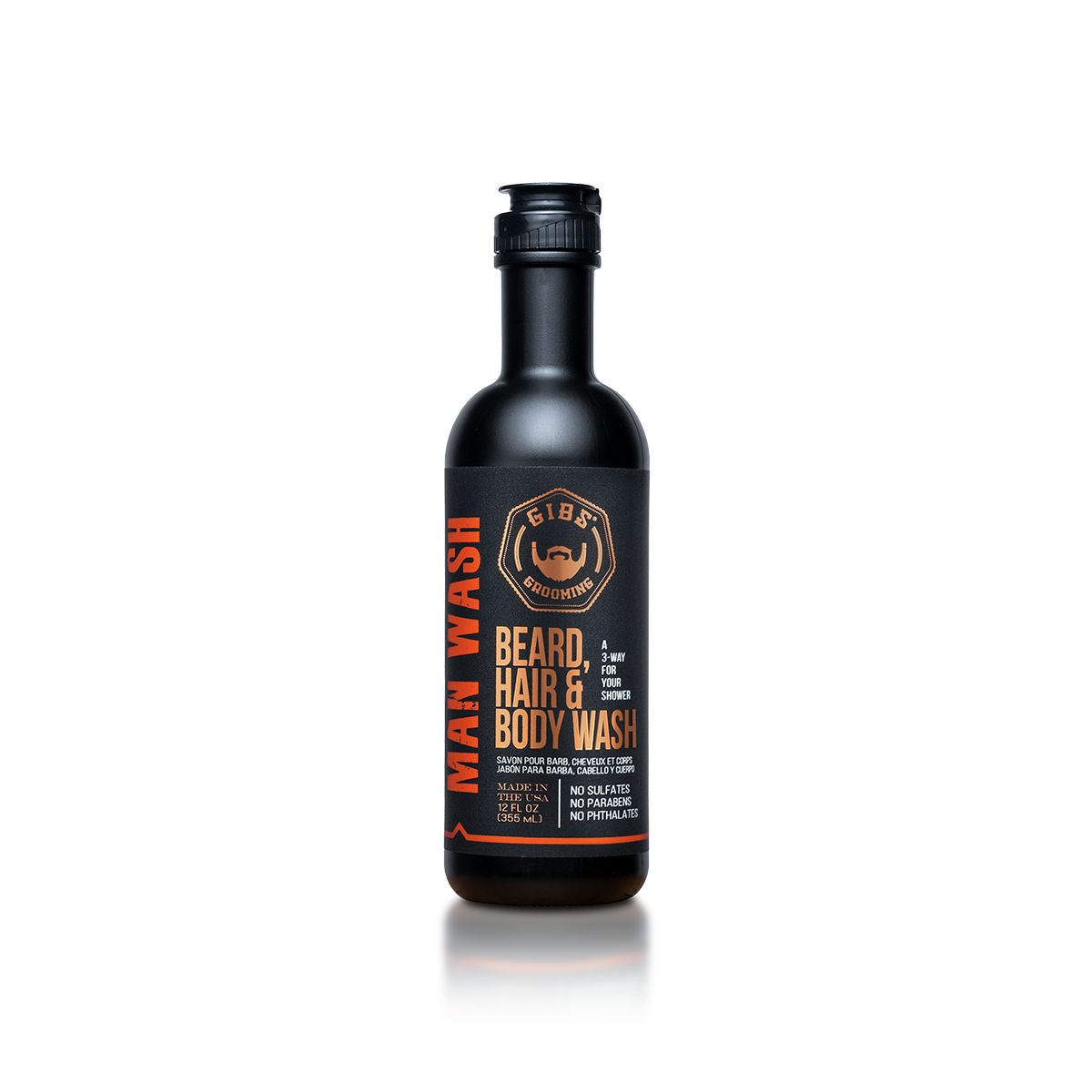 Original Man Wash: Beard, Hair & Body 12 oz