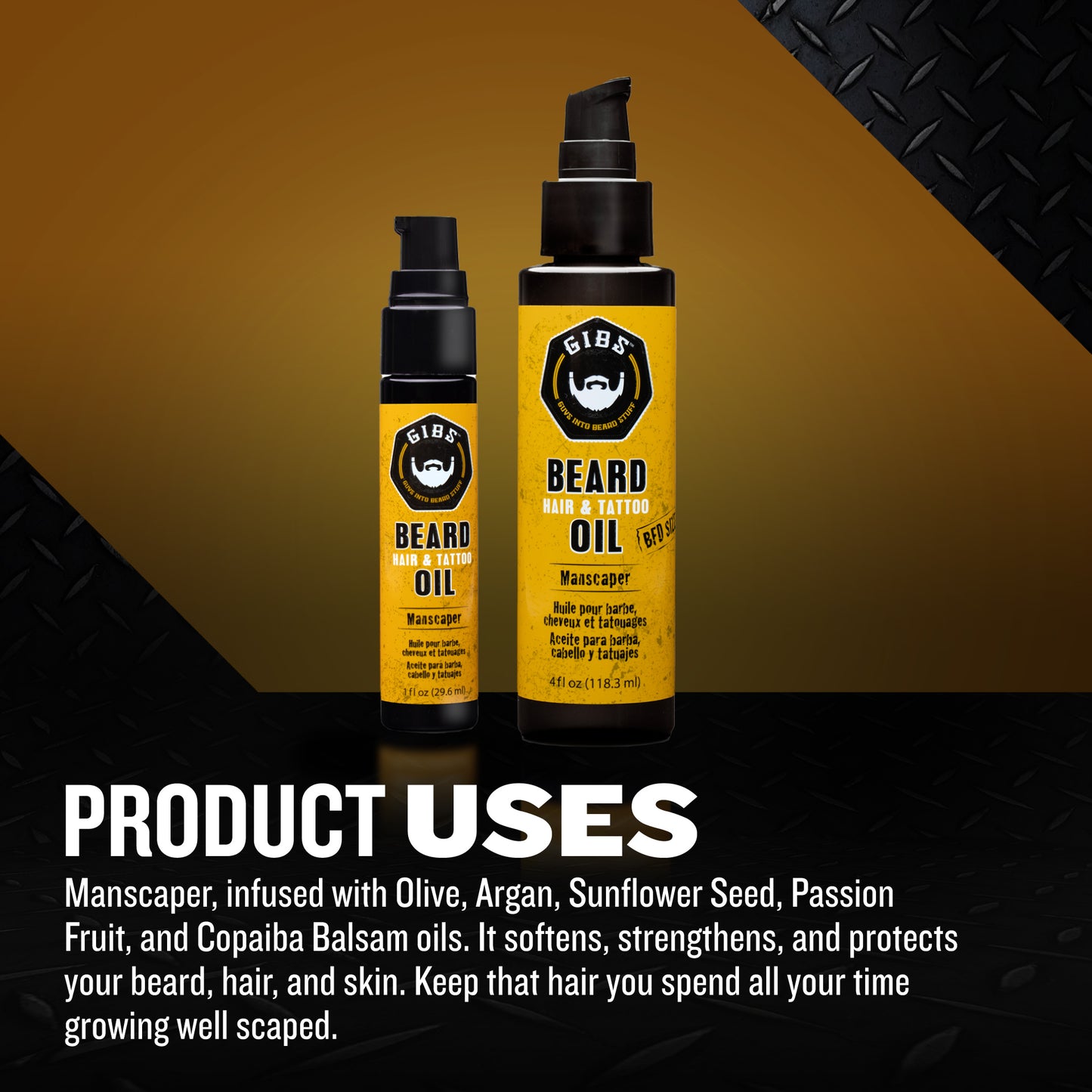Beard, Hair & Tattoo Oil: Manscaper 4.oz.