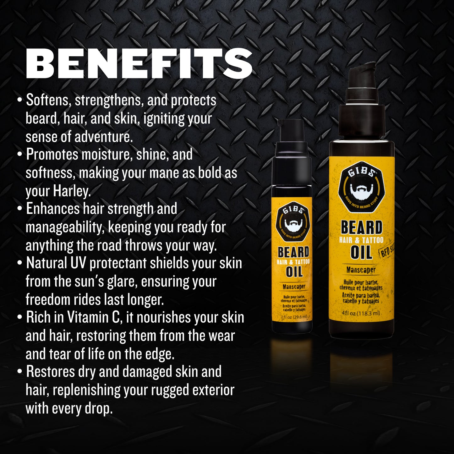 Beard, Hair & Tattoo Oil: Manscaper 4.oz.