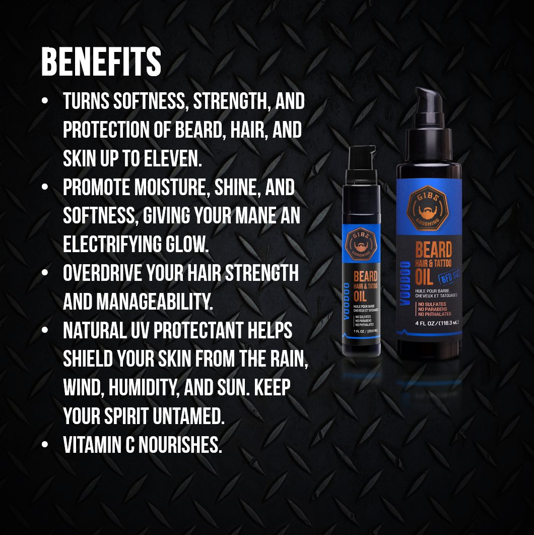 Beard, Hair & Tattoo Oil: Voodoo Prince 4oz.