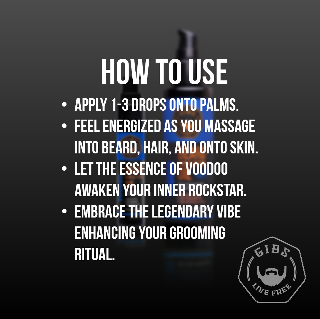 Beard, Hair & Tattoo Oil: Voodoo Prince 4oz.