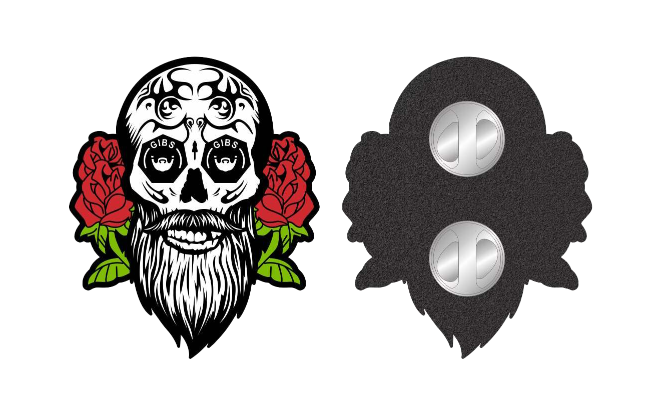 GIBS Skull and Roses Pin