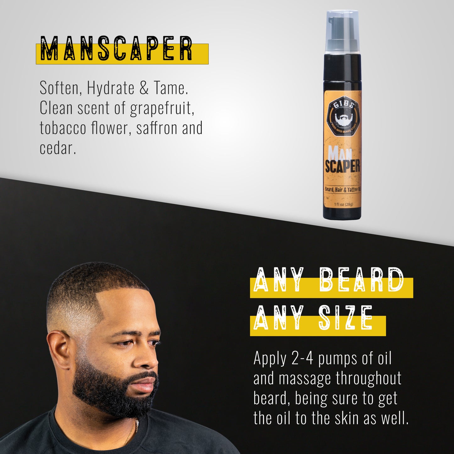 Manscaper Beard, Hair & Tattoo Oil