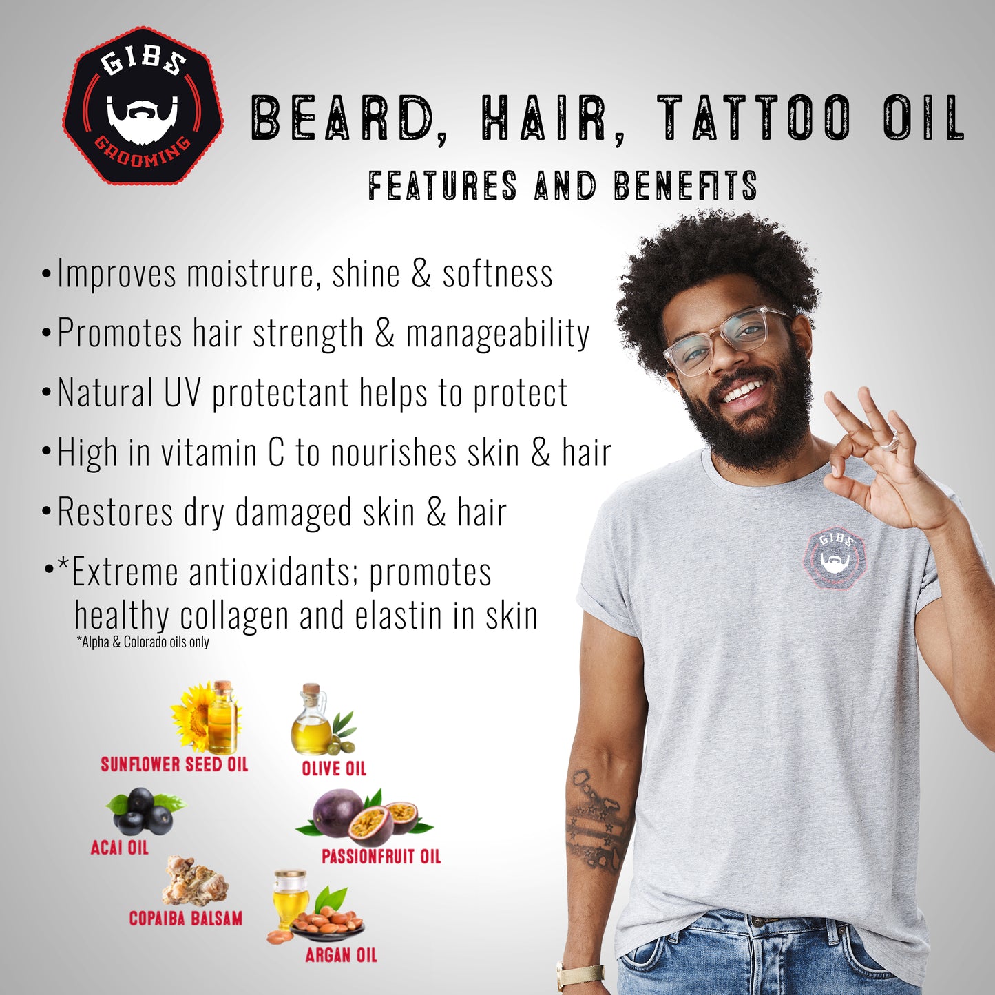 Voodoo Prince Beard, Hair & Tattoo Oil- 4oz.