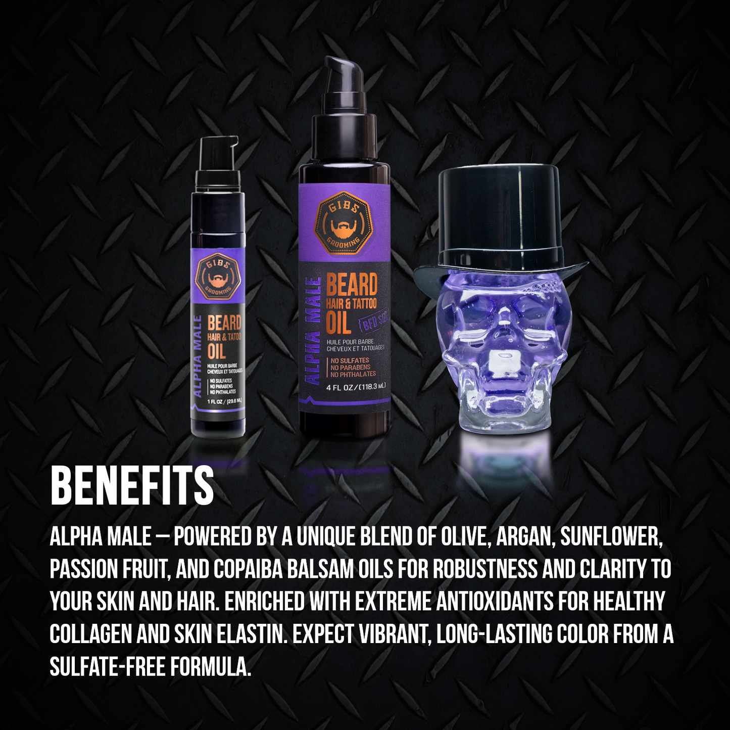 Beard, Hair & Tattoo Oil: Alpha Male 1oz