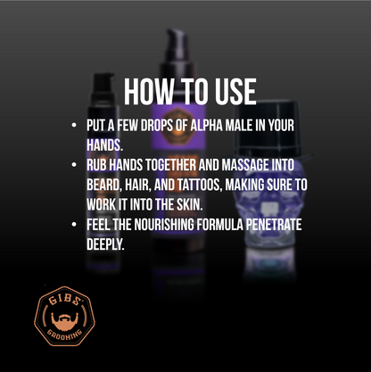 Beard, Hair & Tattoo Oil: Alpha Male 1oz
