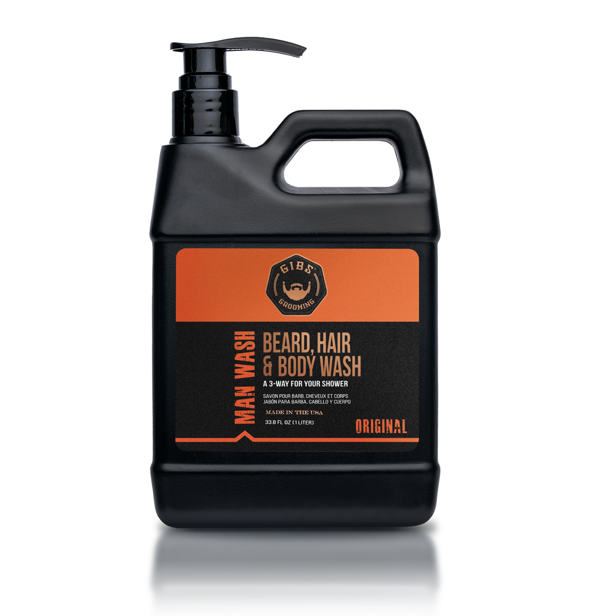 Original Man Wash: Beard, Hair & Body Wash Liter