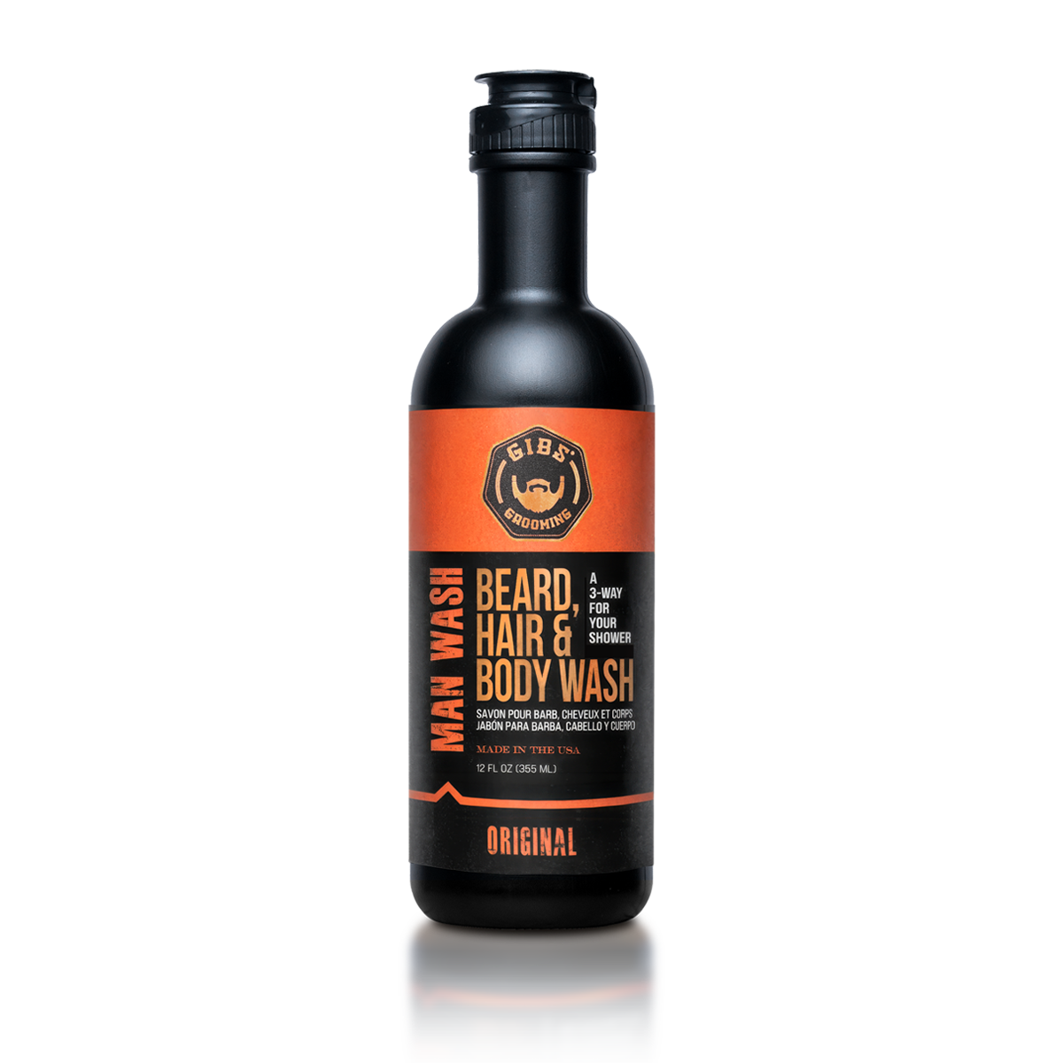 Original Man Wash: Beard, Hair & Body 12 oz
