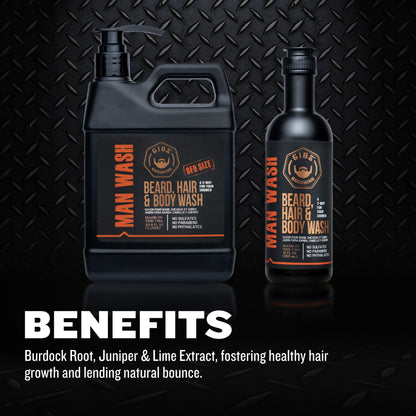 Man Wash: Beard, Hair & Body 3.25 oz
