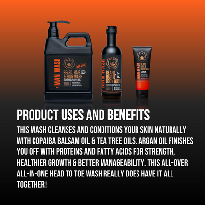 Original Man Wash: Beard, Hair & Body 12 oz