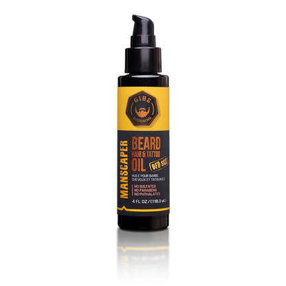 Manscaper Beard, Hair & Tattoo Oil- 4.oz.