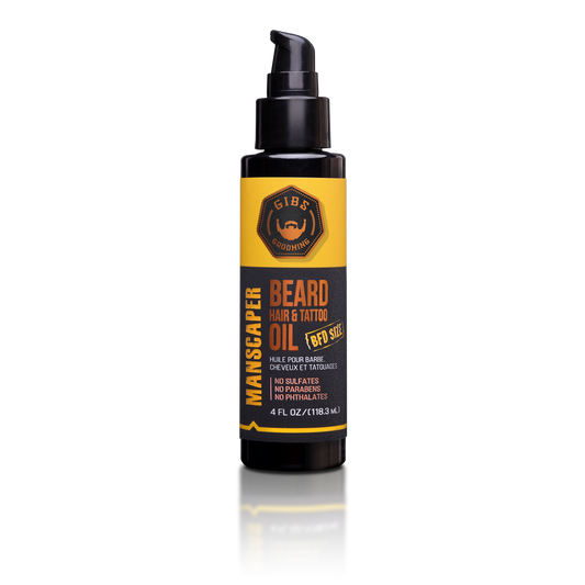 Manscaper Beard, Hair & Tattoo Oil- 4.oz.