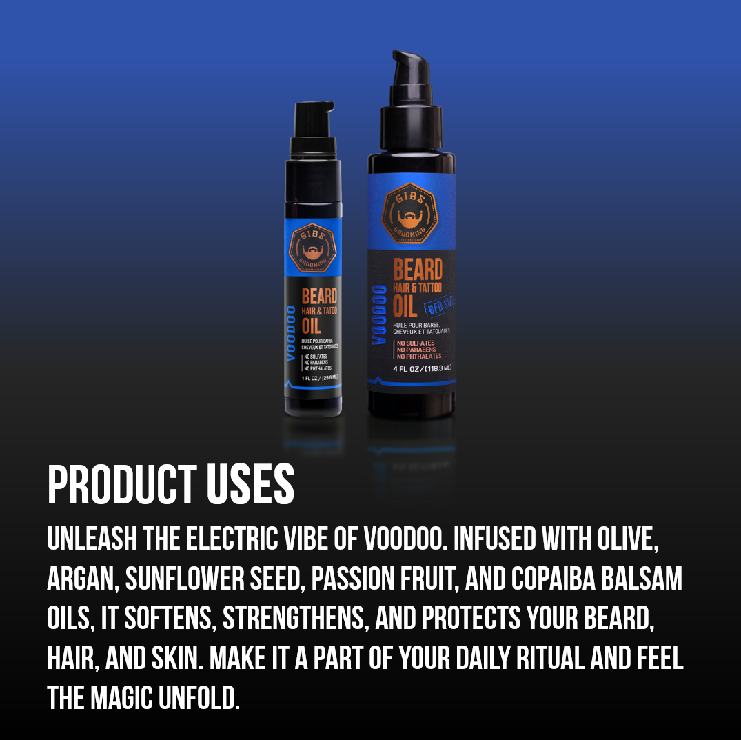 Beard, Hair & Tattoo Oil: Voodoo Prince 4oz.